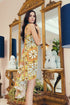 Chiara "Movie Colony" Robe en soie à imprimé technique